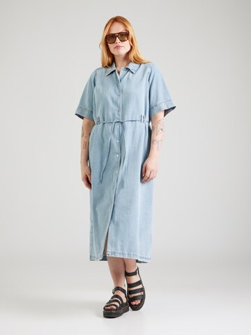 Vero Moda Curve Shirt dress 'VMCMelinda' in Blue: front