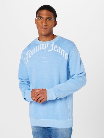 Tommy Jeans - Sweatshirt 'GRUNGE' em azul: frente