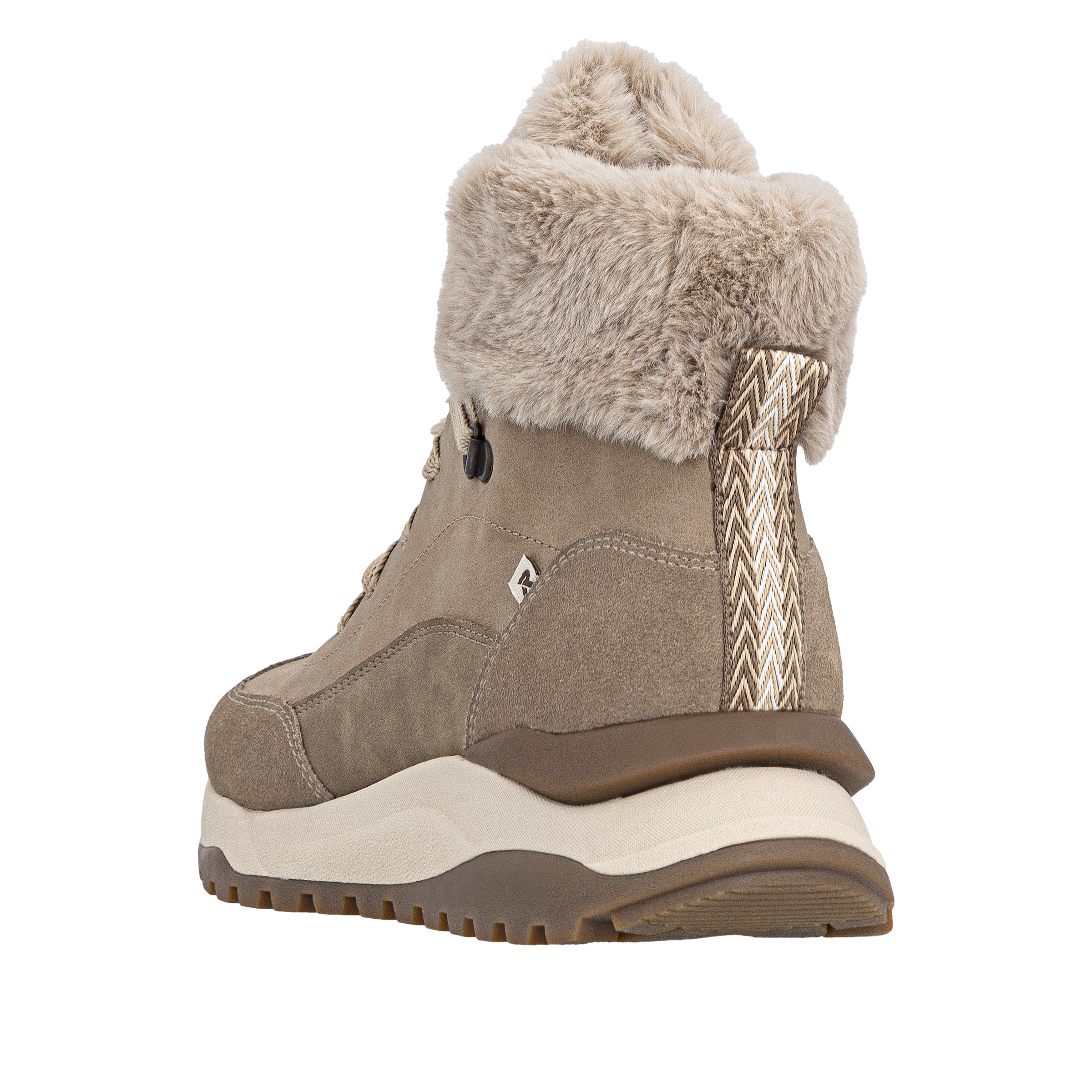 Bottines à lacets Rieker en beige