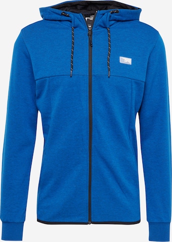 JACK & JONES Zip-Up Hoodie 'AIR' in Blue: front