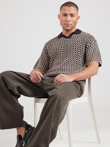 JACK & JONES Pulover 'JJHUDSON' | črna barva: sprednja stran