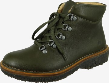 EL NATURALISTA Lace-Up Ankle Boots in Green: front