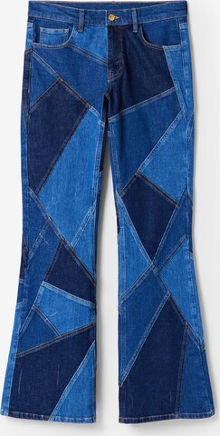 Desigual Flared Jeans 'María Escoté patchwork' in Blau: predná strana