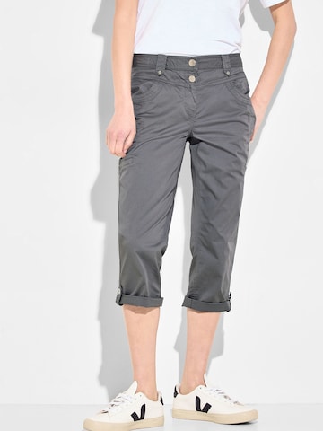 CECIL Slimfit Broek 'New York' in Grijs: voorkant