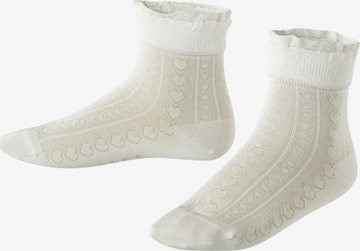 FALKE Socks 'Romantic Net' in White: front