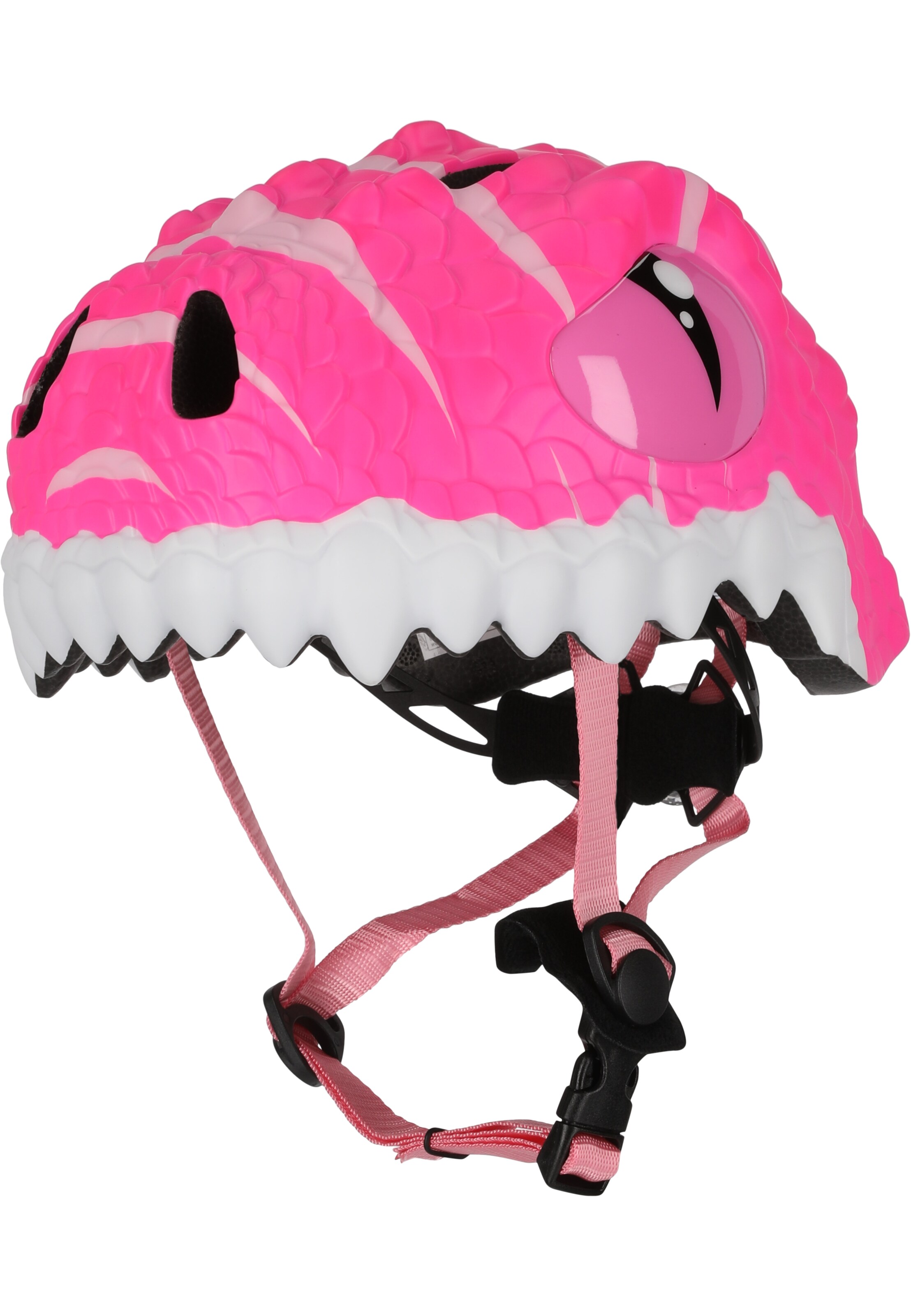 Crazy Safety Fahrradhelm 'Dino' in Pink: Vorderseite