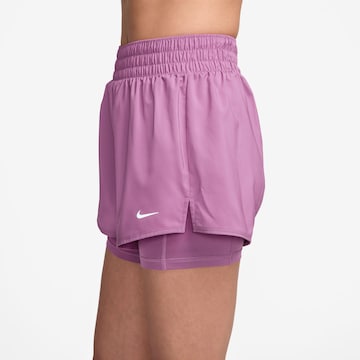 NIKE Regular Workout Pants 'One' in Purple