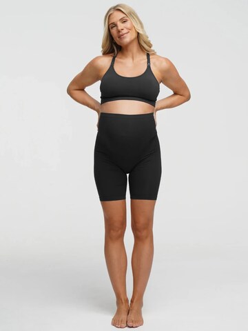 cfab (formerly creamy fabrics) - Skinny Pantalón 'Seamless Umstandsshorts mit hohem Bund' en gris