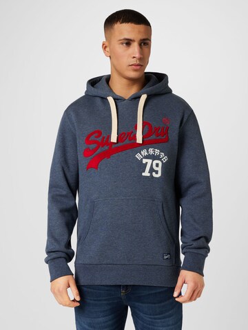 Superdry Sweatshirt in Blue: front