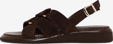 Derimod - Sandalias en marrón: frente