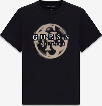 GUESS Футболка в Черный: спереди