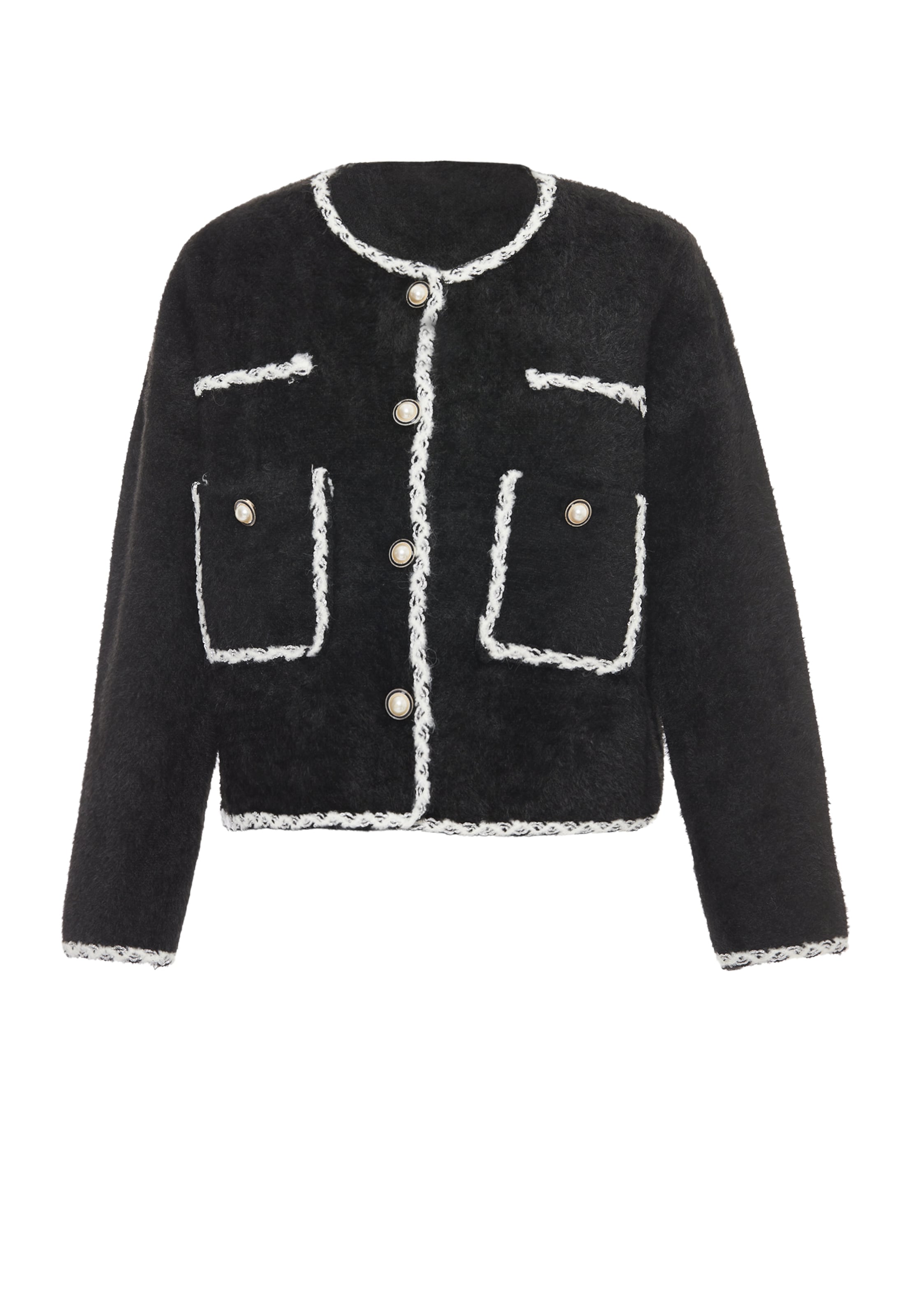 ZITHA - Casaco de malha em preto: frente