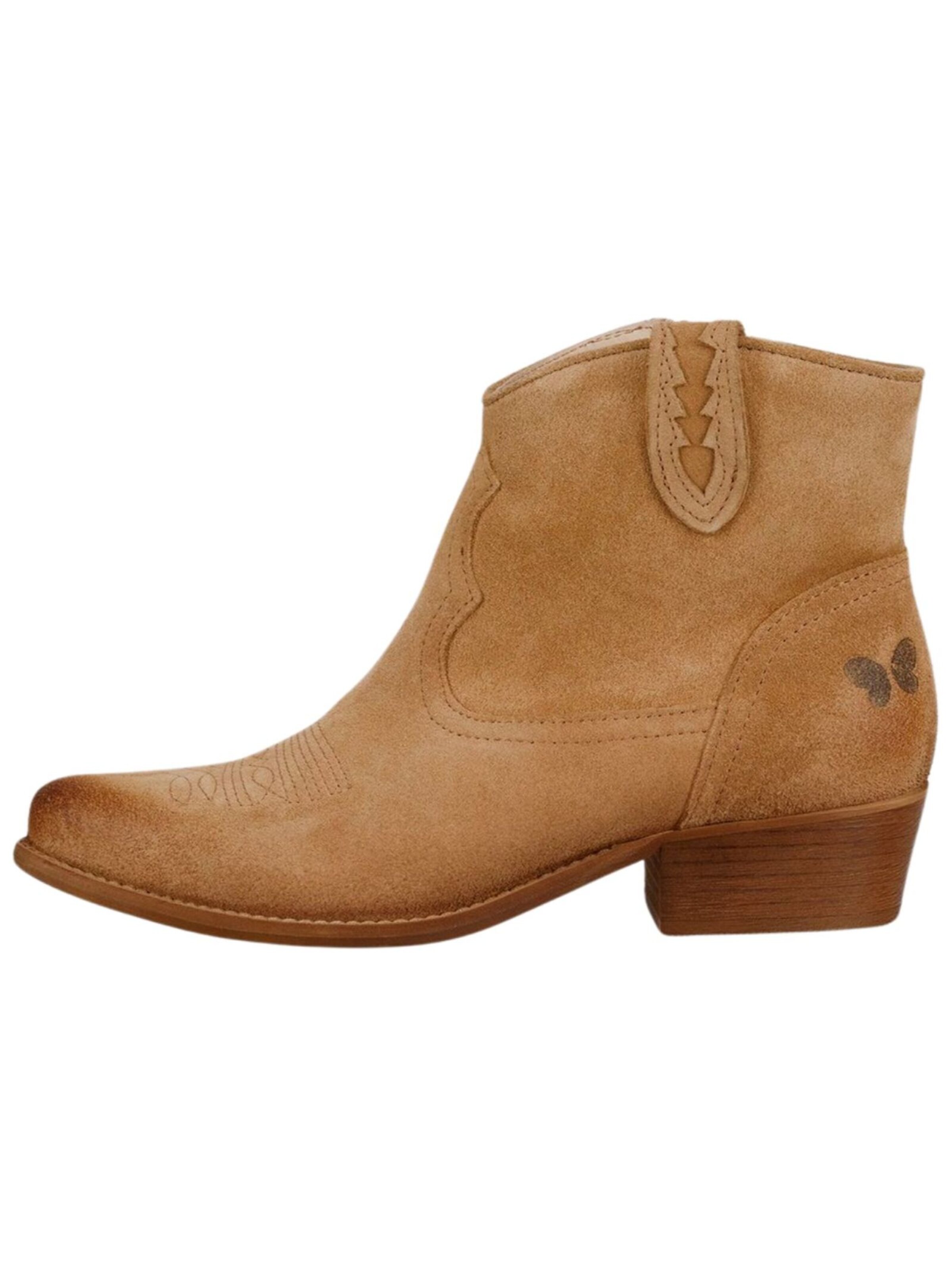 Felmini Wide Fit Booties 'Cooper' in Beige