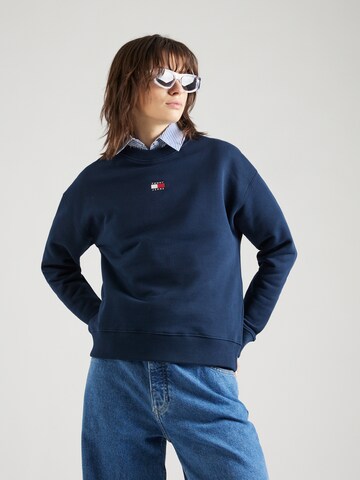 Sweat-shirt Tommy Jeans en bleu : devant