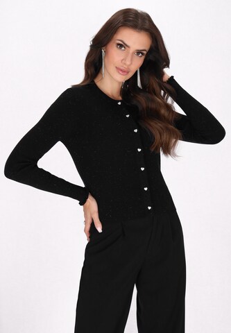 faina Knit cardigan in Black: front