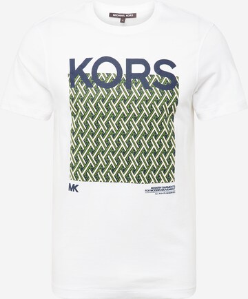 balts Michael Kors T-Krekls 'LATTICE': no priekšpuses