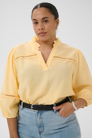 KAFFE CURVE Bluse 'KCronja' in Gelb