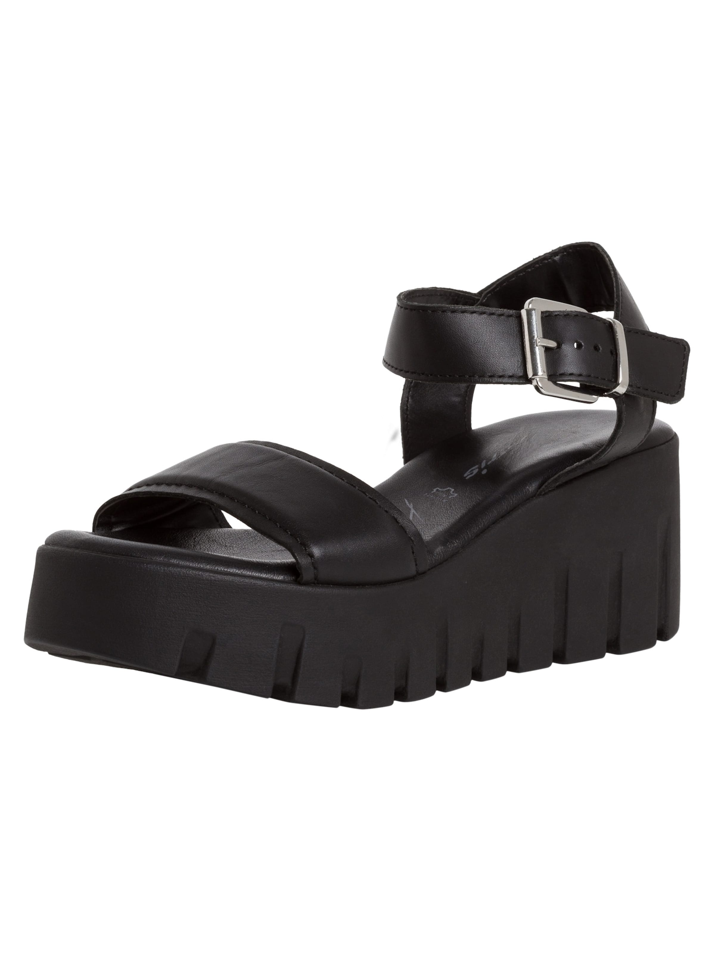 Tamaris Strap Sandals in Black: front