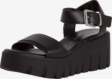 TAMARIS Sandal i svart: framsida