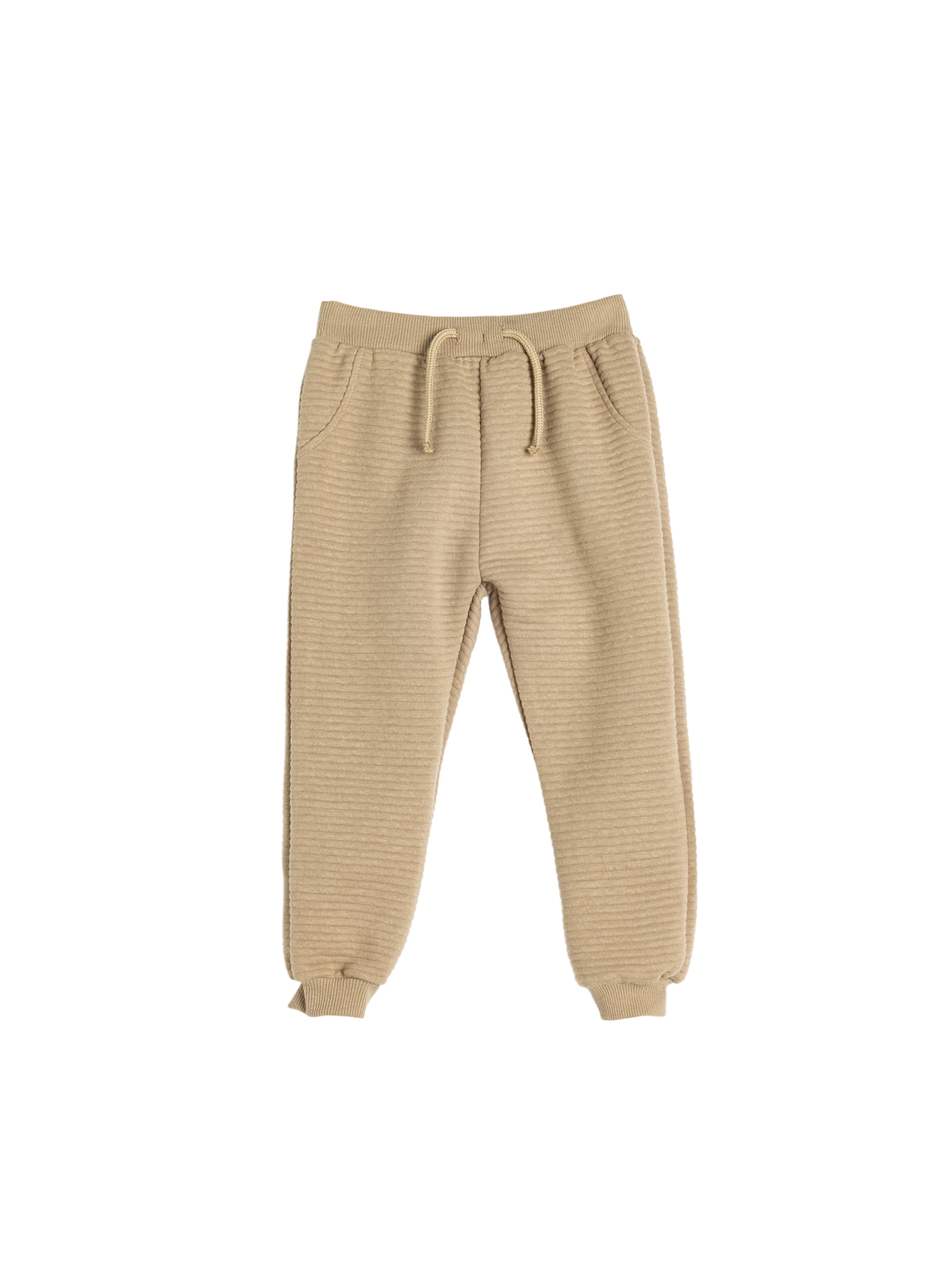 Koton Tapered Broek in Beige: voorkant