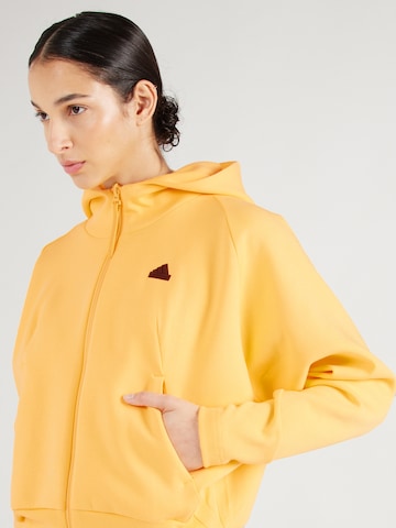 ADIDAS SPORTSWEAR Sports sweat jacket 'Z.N.E.' in Yellow