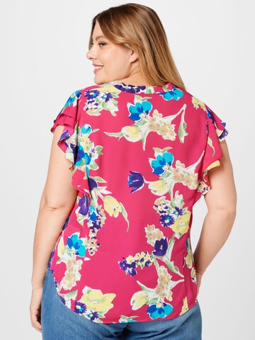 Lauren Ralph Lauren Plus Blouse 'AYVIN' in Roze