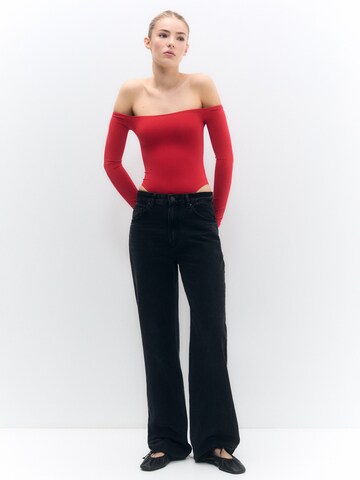 Pull&Bear Shirt bodysuit in Red