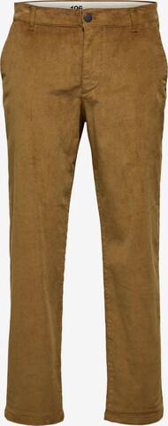 Regular Pantalon 'Stoke' SELECTED HOMME en marron : devant