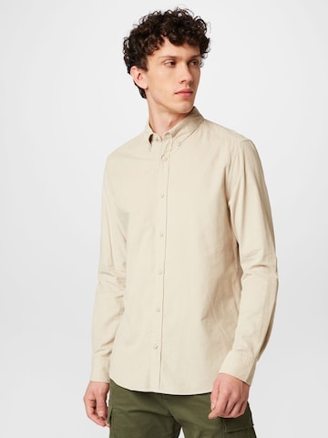 Only & Sons Regular fit Button Up Shirt 'DAY' in Beige: front