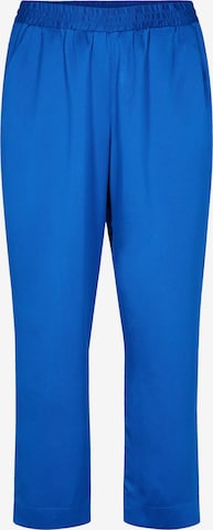 Zizzi Loosefit Broek 'XCLAY' in Blauw: voorkant