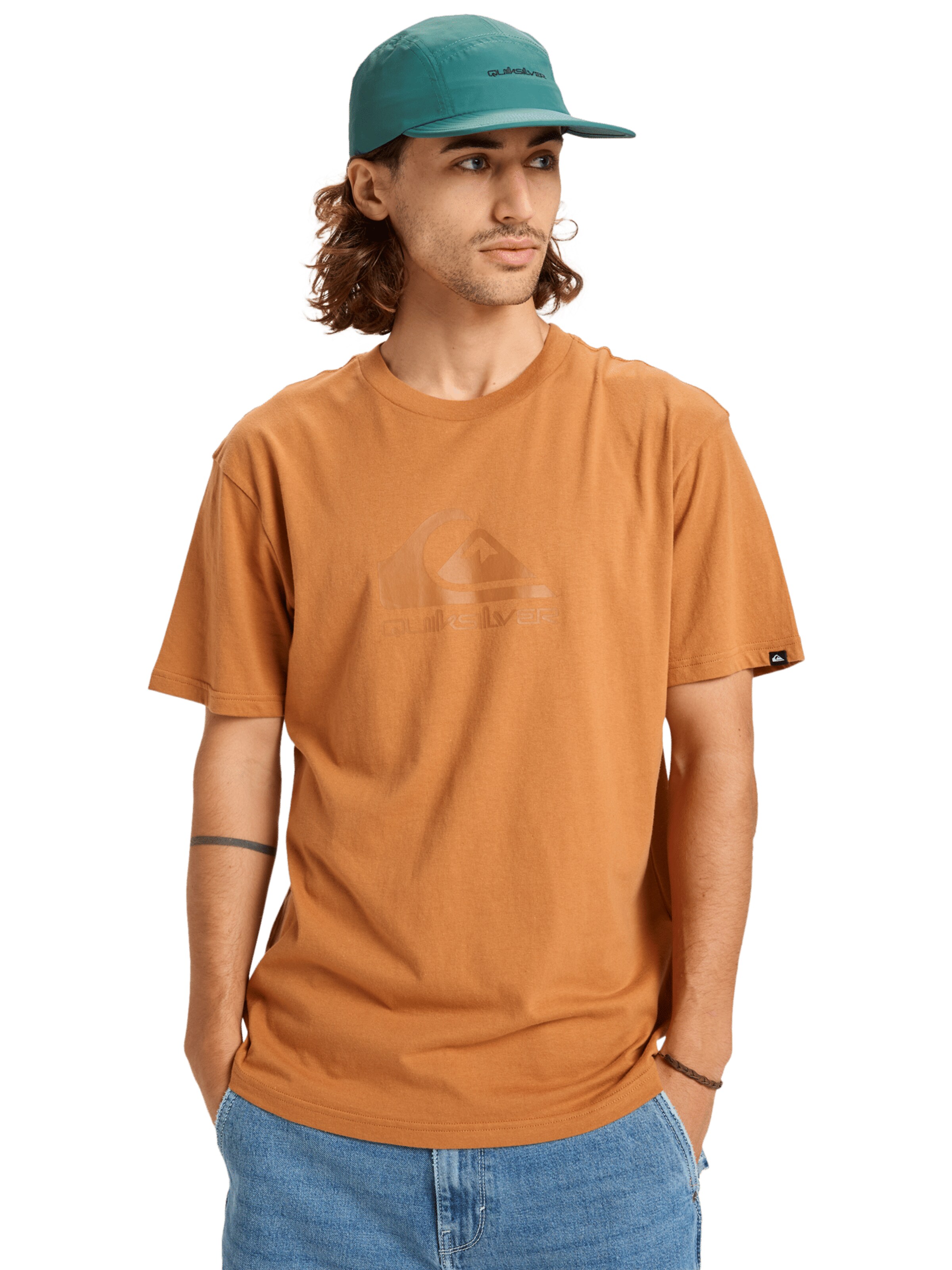 QUIKSILVER Athletic Sweatshirt in Brown: front