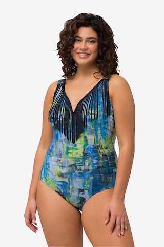 Ulla Popken Swimsuit in Blue: front