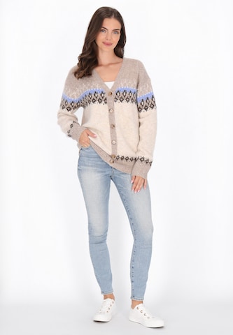 Cardigan oversize usha BLUE LABEL en beige