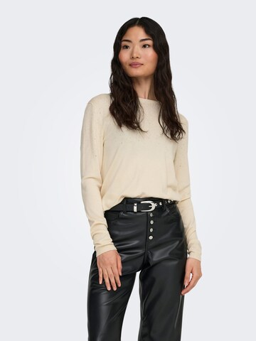 ONLY Sweater 'Anabella' in Beige: front