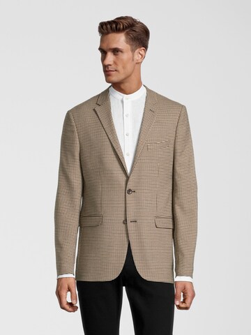 Coupe regular Veste de costume Steffen Klein en beige : devant