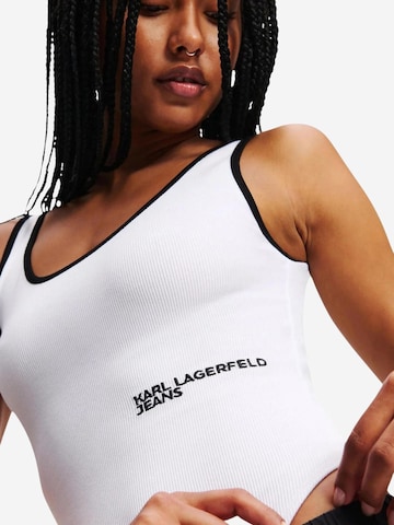 KARL LAGERFELD JEANS - Body 'KLJ Ribbed A2W17021' en blanco
