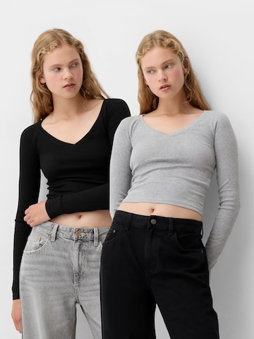 Maglietta di Bershka in grigio: frontale