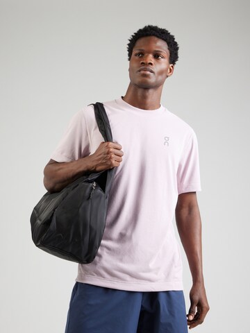 Maglia funzionale di On in rosa: frontale