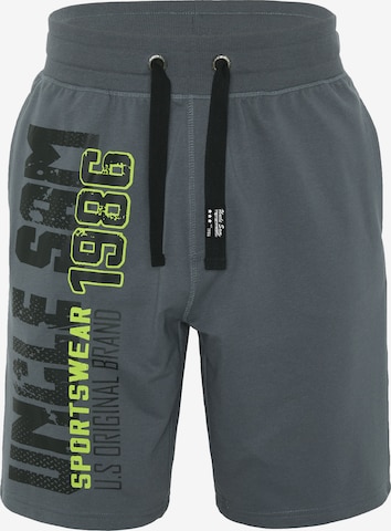 UNCLE SAM Regular Pants in Grey: front