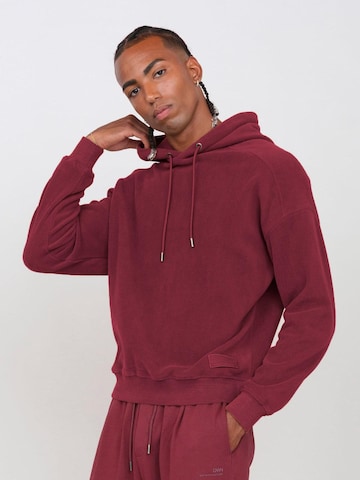 Felpa 'Pile con Cappuccio' di OWN Off With Nature in rosso: frontale