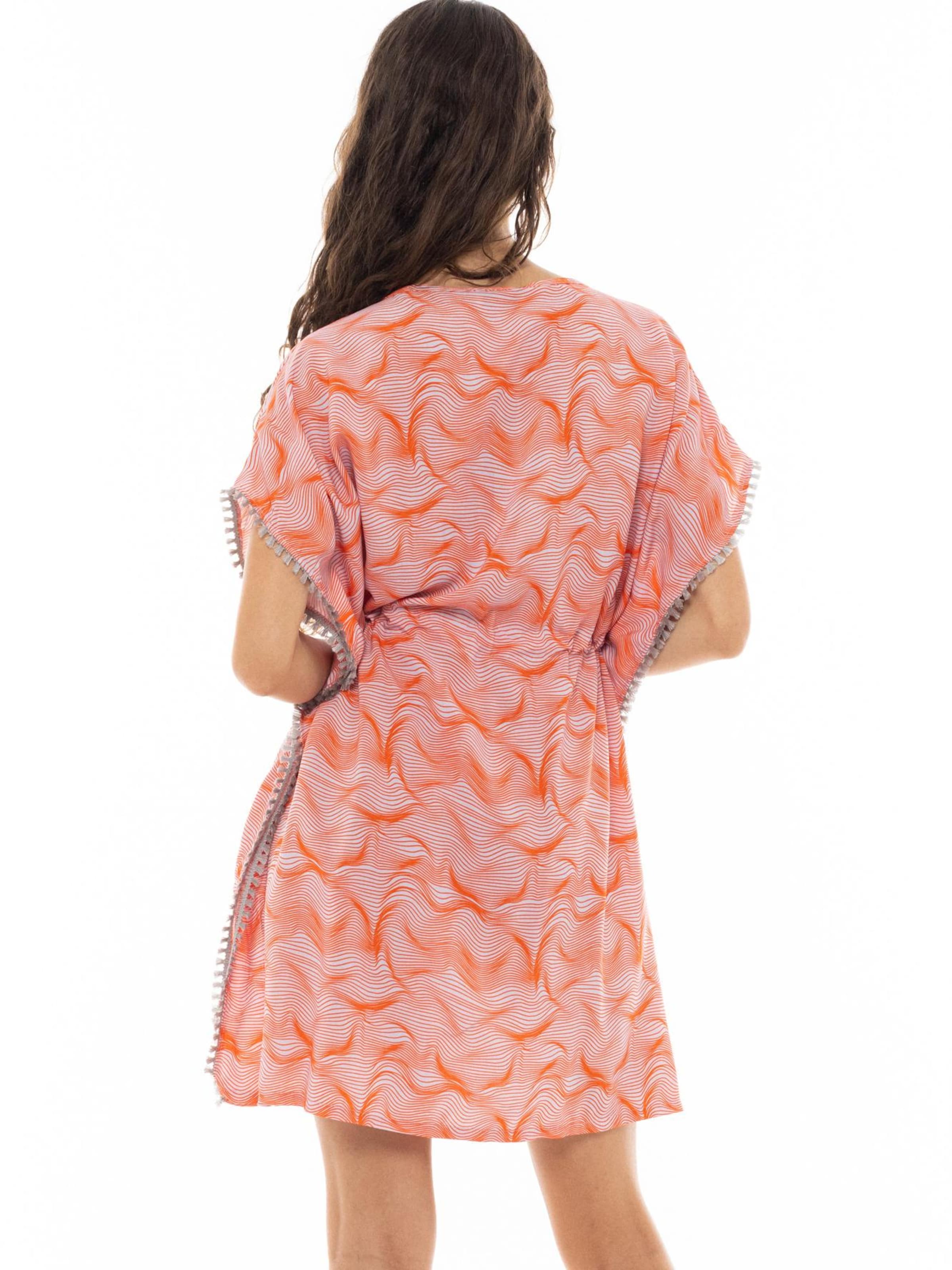 Abito estivo 'BEACHWEAR ORANGE WAVES' di Pink Label in arancione
