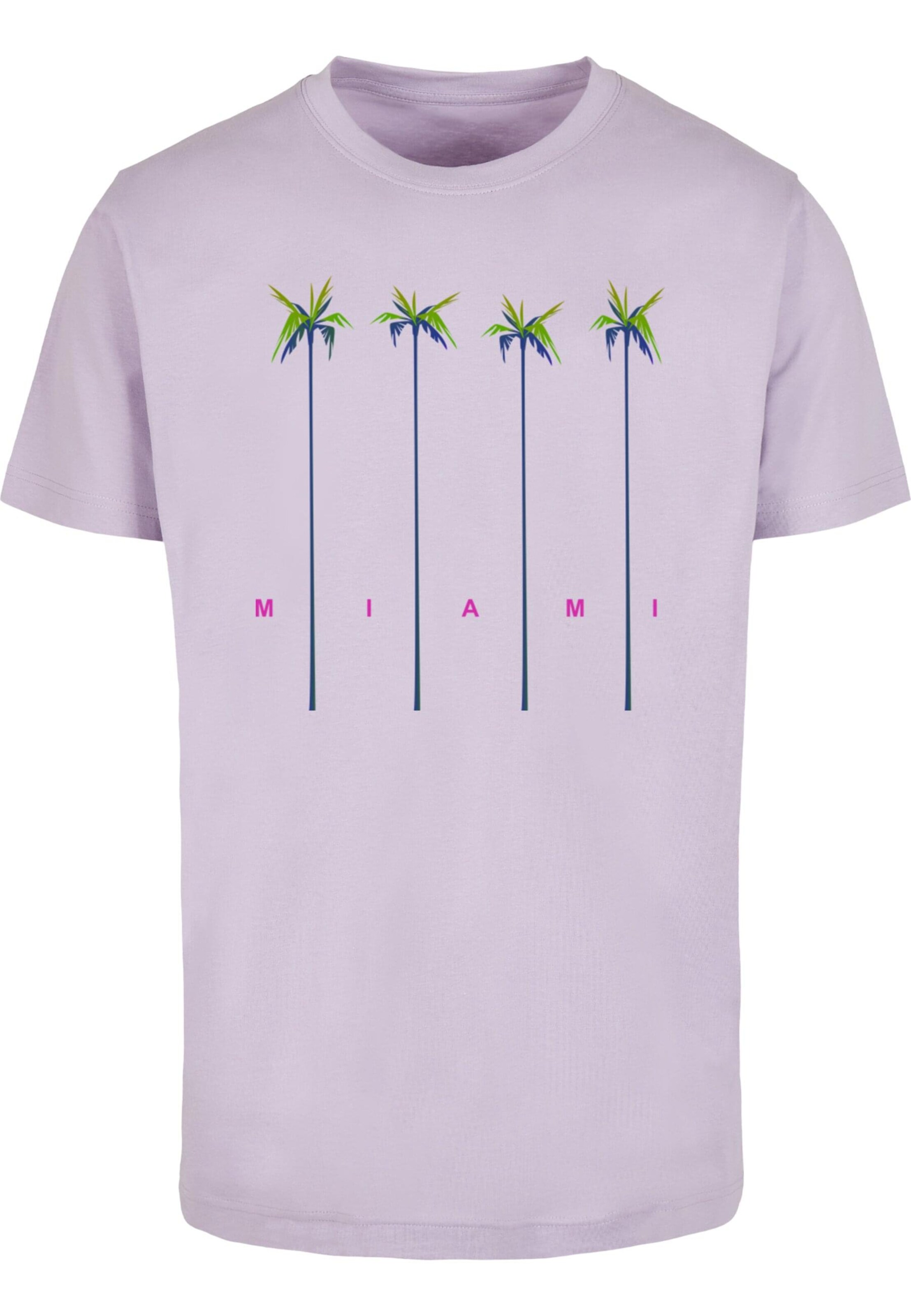 T-Shirt 'Miami Palms' MT Men en violet : devant
