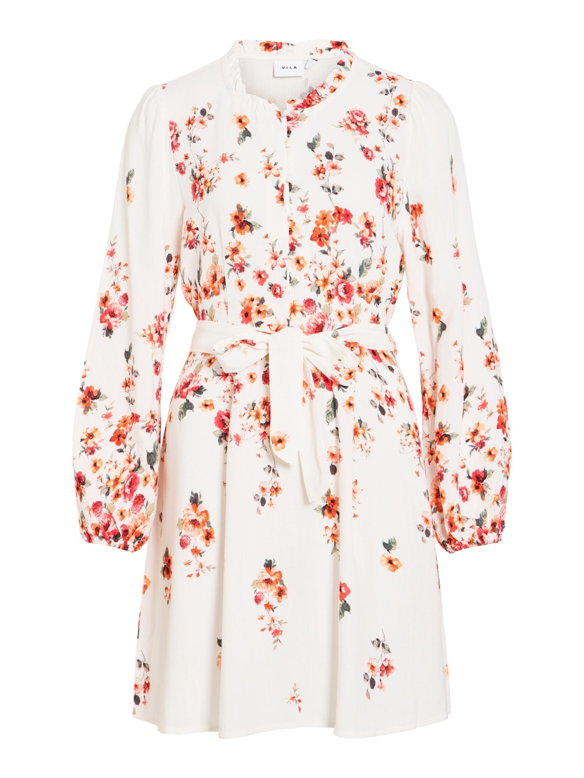 VILA Blousejurk 'VIElma' in de kleur Groen / Oranje / Rood / Wit, Productweergave