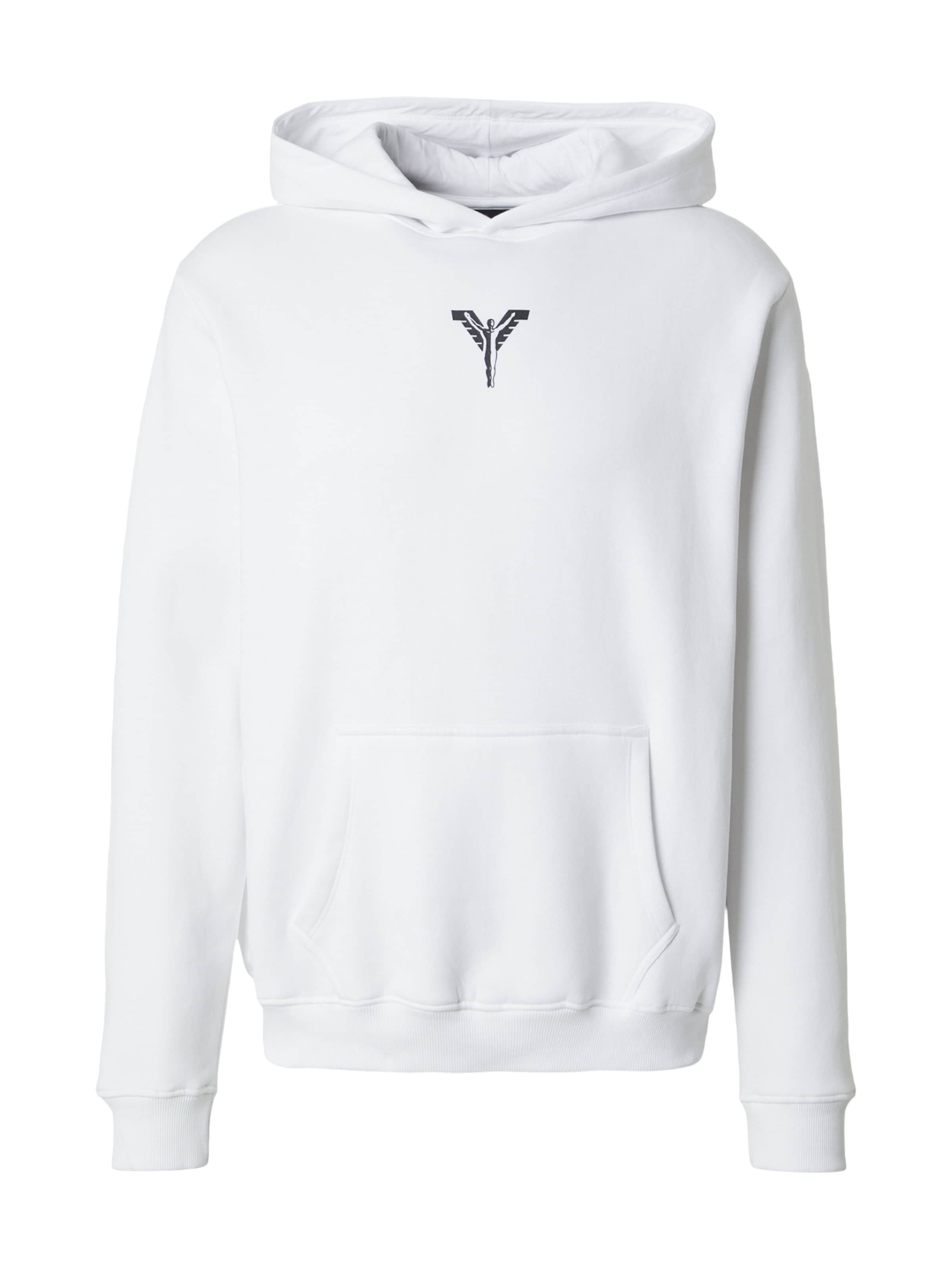 Carlo Colucci Μπλούζα φούτερ σε λευκό: μπροστά