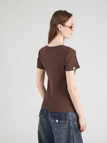 Maglietta 'PCMAY' di PIECES in marrone