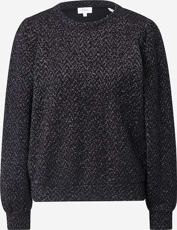 s.Oliver Sweatshirt in Schwarz: predná strana