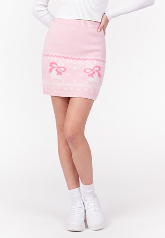 MYMO - Saia em rosa: frente