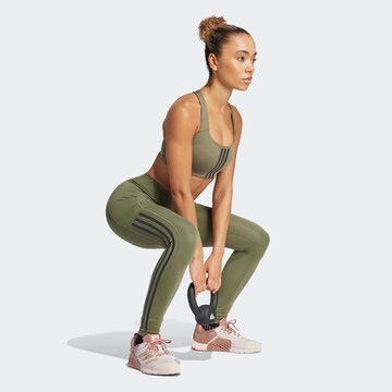 ADIDAS PERFORMANCE Skinny Παντελόνι φόρμας 'Optime 2.0' σε πράσινο