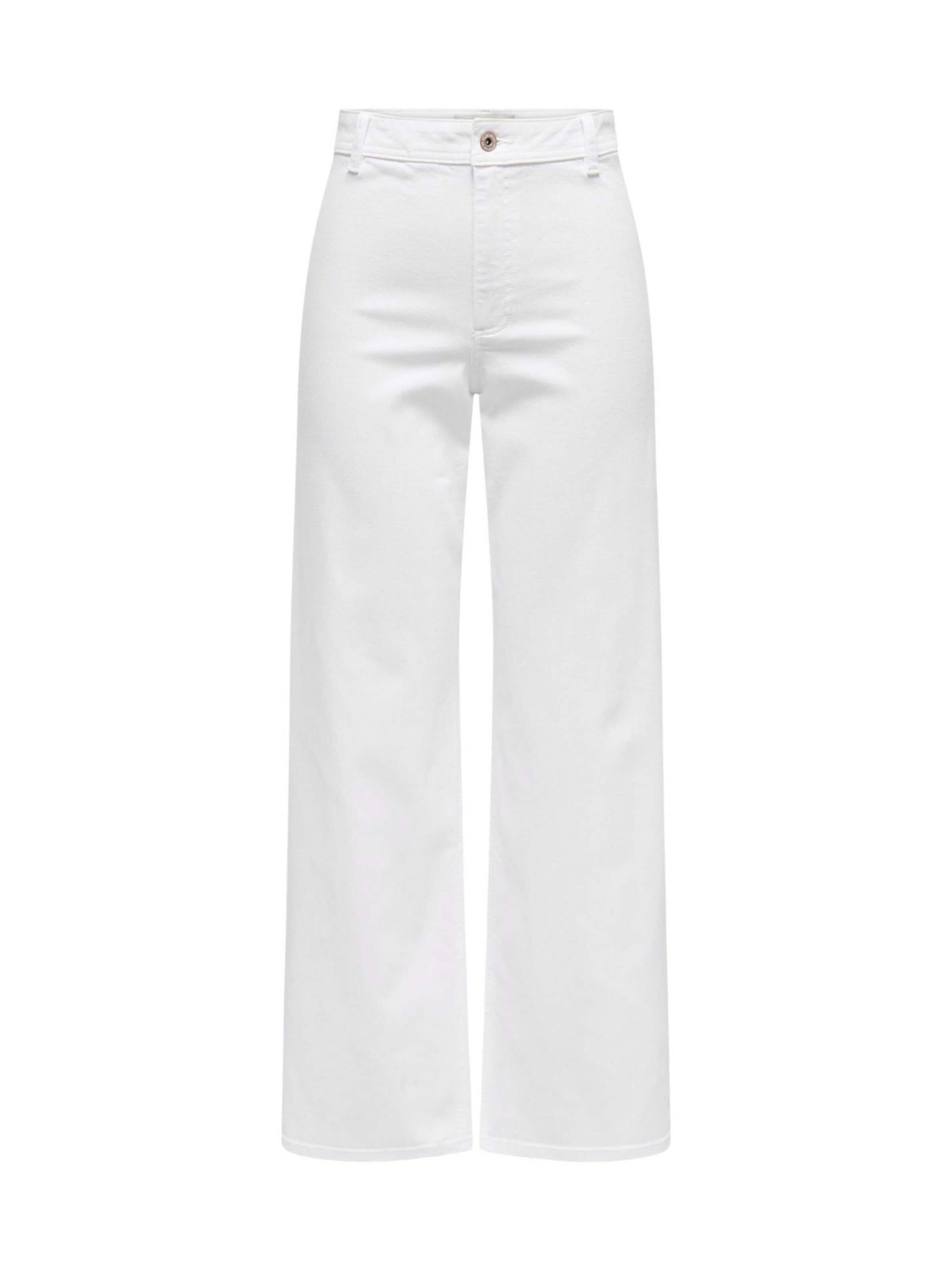 Jaqueline de Yong - Bootcut Pantalón 'Jdyiris Stretch Hw Wide Pant Pnt 15341269' en blanco: frente