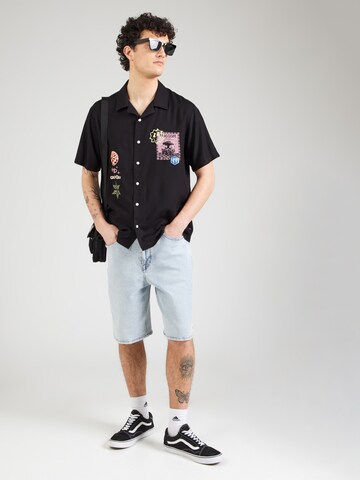 Volcom Comfort fit Button Up Shirt 'RYGALSKI' in Black